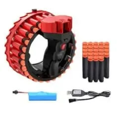 Бластер-кулемет GROWLER Іграшковий Автоматичний На акумуляторі З 28 м'якими кулями-присосками