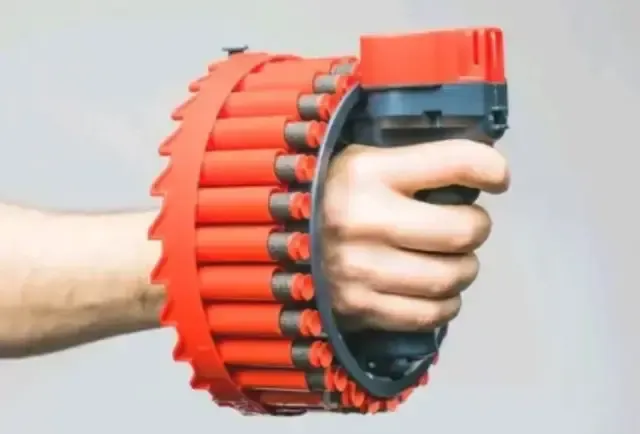 Бластер-кулемет GROWLER Іграшковий Автоматичний На акумуляторі З 28 м'якими кулями-присосками