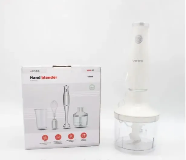 Блендер занурювальний 4в1, 450Вт, VENTO VHB-07 / Блендер подрібнювач / Ручний блендер / Кухонний міксер блендер