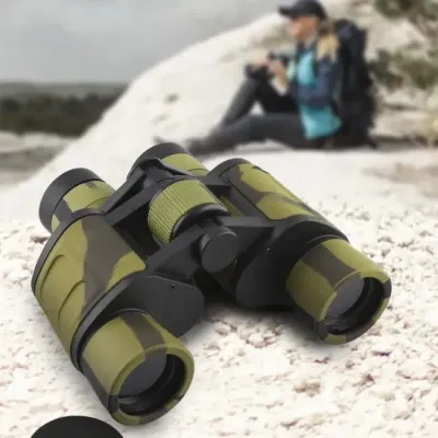 Бінокль польовий гумовий з чохлом 8X Baigish W10 8x40 Камуфляжний