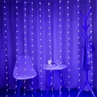 Святкова гірлянда завіса "Штора" на вікно 160LED 2х2м Мультикольоровий колір діодів Синій USB