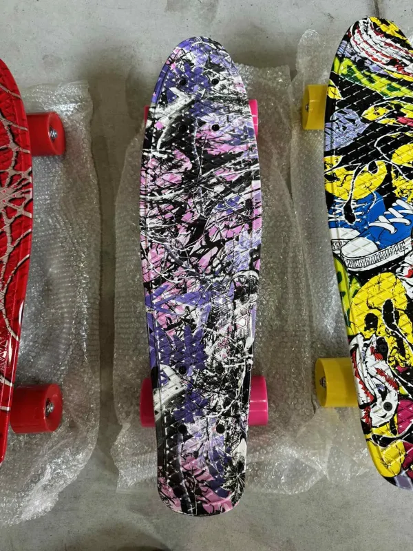 Пенні борд скейтборд Penny Board Fish Skateboards 22" ABEC-7 з колесами, що світяться
