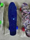 Пенні борд скейтборд Penny Board Fish Skateboards 22" ABEC-7 з колесами, що світяться