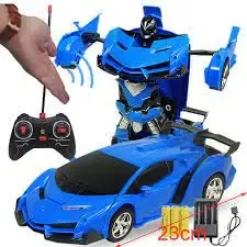 Червоний Машинка трансформер Автобот Lamborghini Robot Car на радіокеруванні 2в1