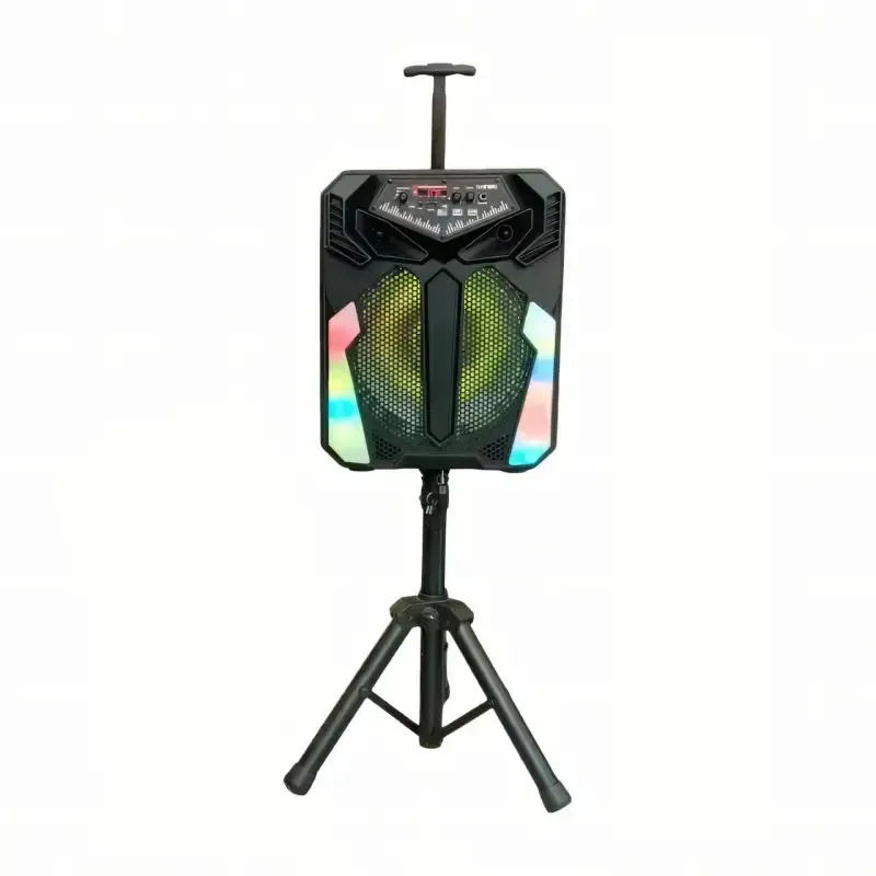 Портативна колонка валіза Kimiso QS-1214 12 inch з мікрофоном та світломузикою, 900 Вт
