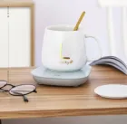 Біла Чашка на подставке с подогревом Stenson YG01317 L 400мл