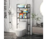 Багатофункціональний стелаж для ванної, трьохярусний стелаж