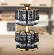 Органайзер на підставці для спецій 12 банок BLACK-GOLD