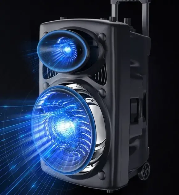 Портативна колонка Su-Kam BT 150D + 2 мікрофони 12v\220v