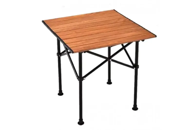 Стіл квадратний STD-07 складаний у чохлі, метал+пластик Д530*Ш510*В500мм коричневий
