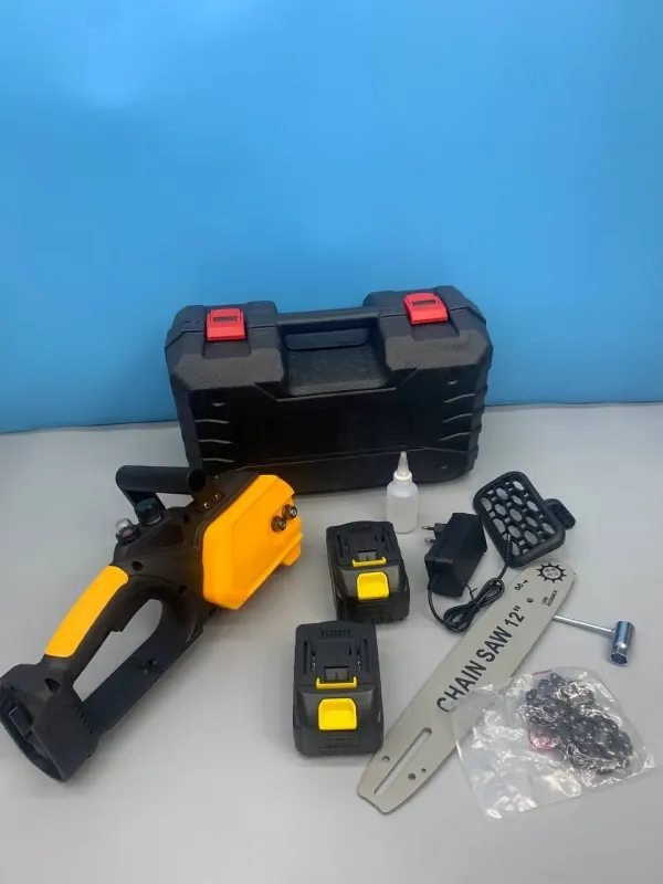 Акумуляторна ланцюгова пила 12 inch Electric SAW YELLOW 1600Вт 21V Li-Ion 7904