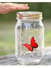 Декоративний нічник Метелик у банку / Інтерактивний метелик, що пархає, в банці з підсвічуванням Butterfly