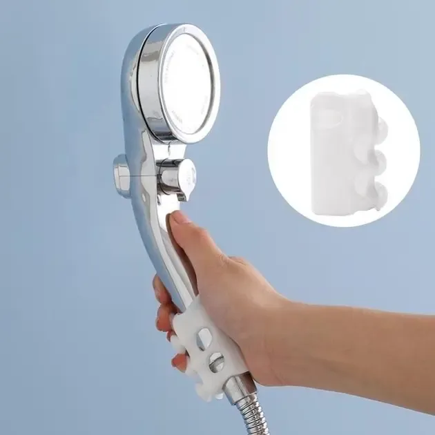Тримач для душу на присосках SHOWER SUCKER Силіконовий переносний кронштейн - настінний для душової насадки на різні поверхні, Білий