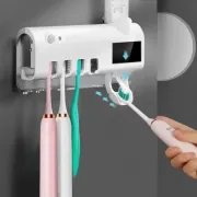 Тримач-диспенсер для зубної пасти та щіток Toothbrush sterilizer автоматичний