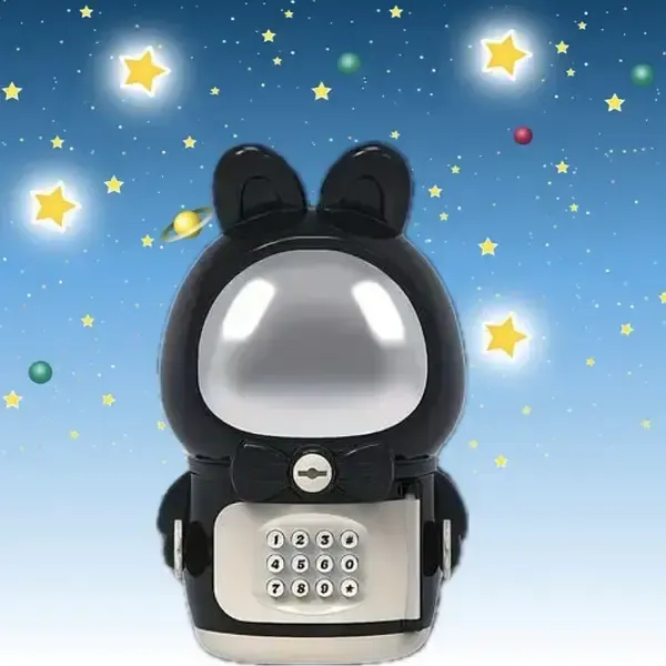 Дитяча електронна Скарбничка Сейф Космонавт із кодовим замком Little Space Rabbit Piggy Bank