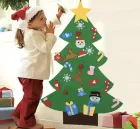 Дитяча ялинка з іграшками з фетру на стіну 95 х 70см Chrismas Free