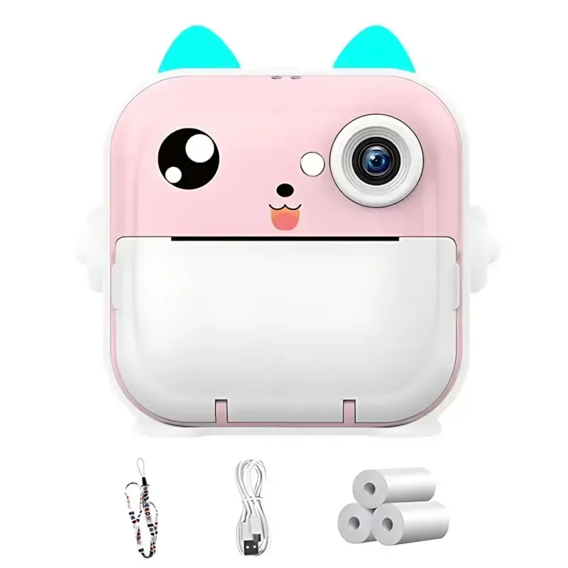 Дитяча камера миттєвого друку з термопринтером/Цифрова фотокамера/Дитячий термопринтер з камерою та іграми
