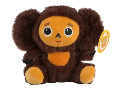 Дитяча м'яка іграшка Чебурашка 25 см плюшева подушка обіймашка з великими очима та вухами Kawaii baby kids