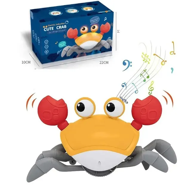 Дитяча інтерактивна іграшка Краб, що танцює, зі звуковими та світловими ефектами