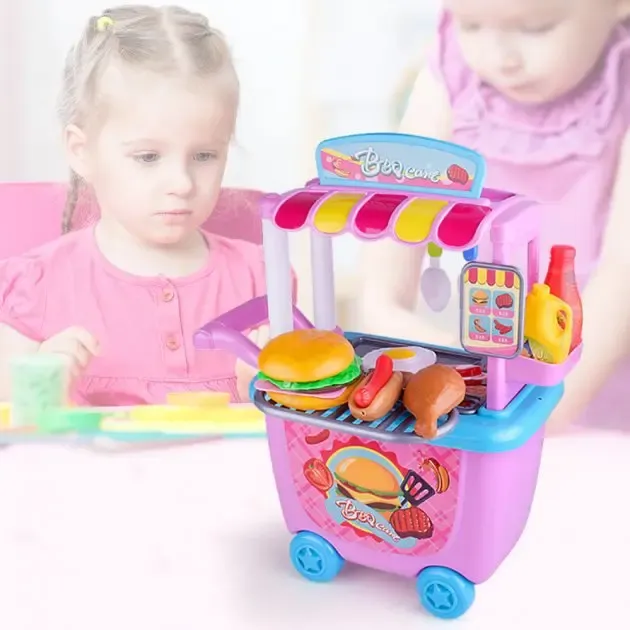Дитячий ігровий набір HAPPY CHEF (закусочна з візком)