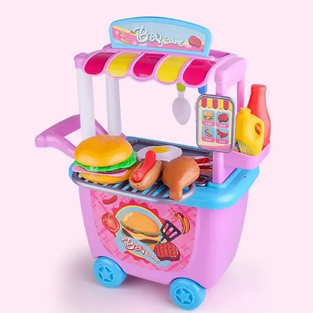 Дитячий ігровий набір HAPPY CHEF (закусочна з візком)