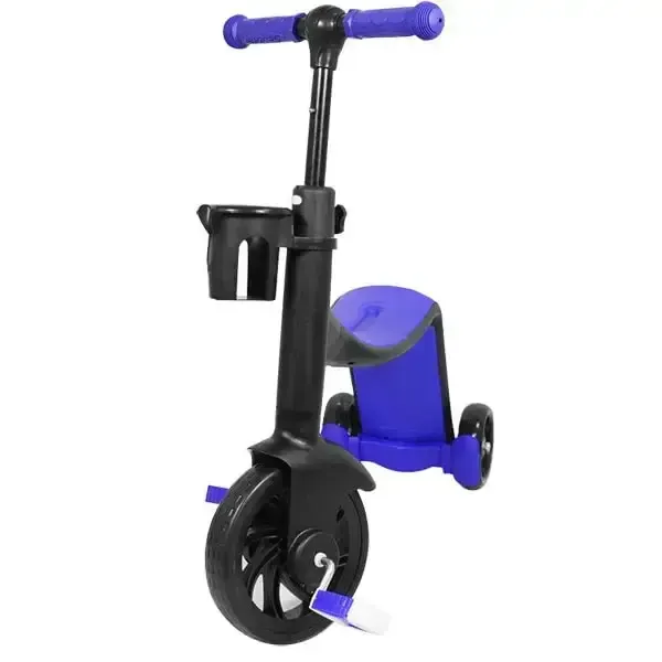 Дитячий самокат трансформер біговіл з кошиком Best Scooter 3 в 1