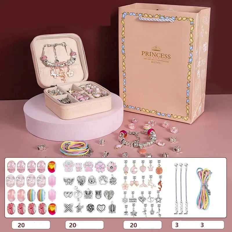 Дитячий набір для рукоділля, плетіння намиста та браслети PRINCESS