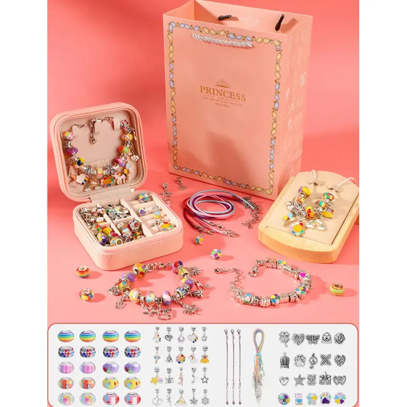 Дитячий набір для рукоділля, плетіння намиста та браслети PRINCESS