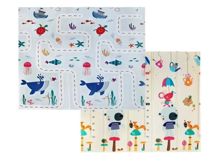 Дитячий двосторонній термо килимок 180*200 в сумці