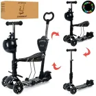 Дитячий Самокат 5 в 1 з підніжками та батьківською ручкою Best Scooter, PU колеса, Підсвічування коліс