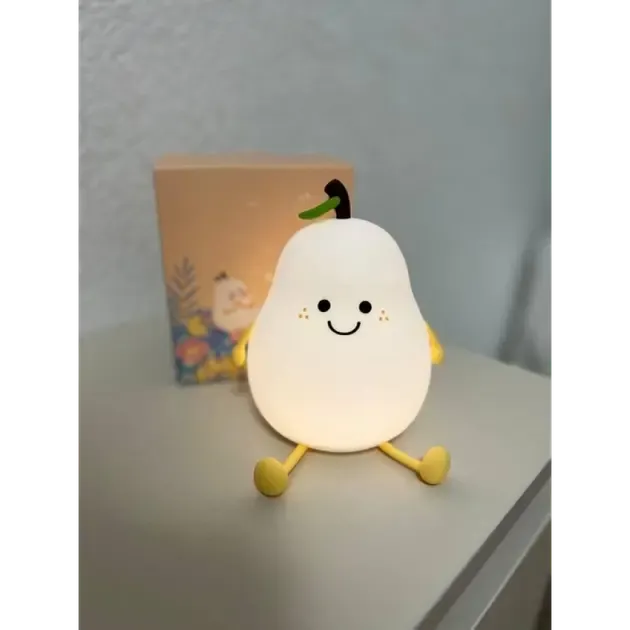 Дитячий світильник нічник акумуляторний силіконовий "Груша" LED L40