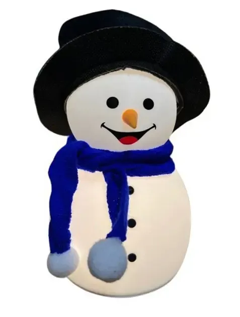 Дитячий силіконовий нічник Сніговик Snowman LJC-118 світильник акумуляторний іграшка для сну