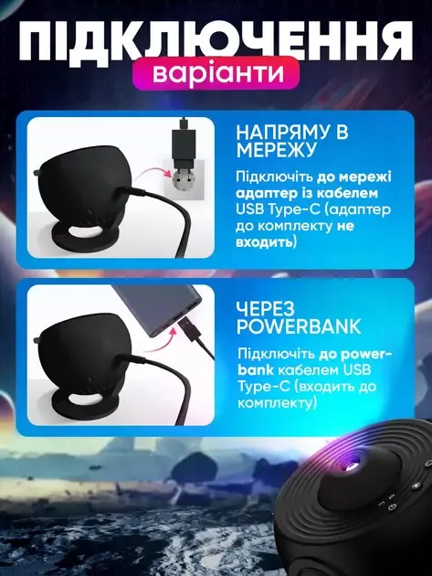 Домашній планетарій + 13 картриджів нічник проектор зоряного неба галактика зі змінними картриджами