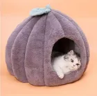 Будиночок лежанка Тиковка для котів та собак хутряна трансформер 2в1, діаметр 40 см, висота 42 см. - DG-7