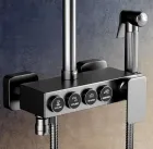 Душ на стіну з нержавіючої сталі / тропічний душ з регуляторами та біде shower AND AA6-6