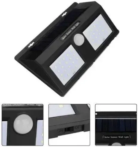 Подвійний Світильник сонячна панель із датчиком руху Solar Sensor Wall Light 1626A