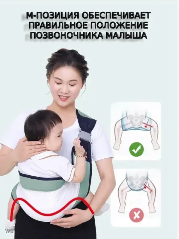 Дихаюча перенесення для новонароджених Слінг Baby Sling