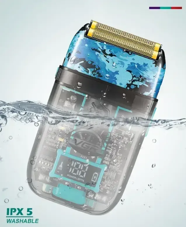 Електробритва VGR V-352 шейвер, подвійне лезо, IPX5, LED Display