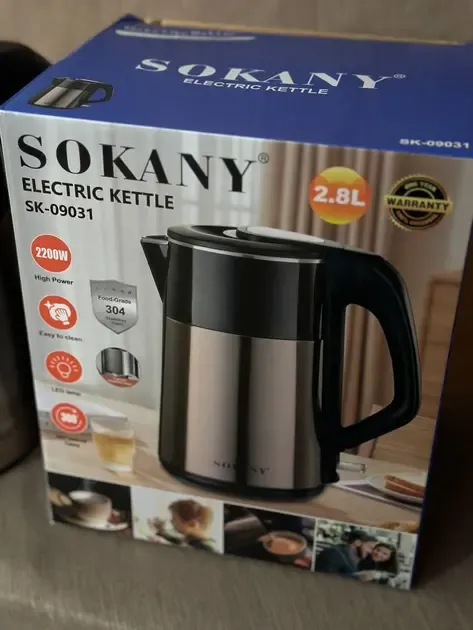 Електрочайник Sokany SK-09031 металевий 2,8 л 2200 Вт