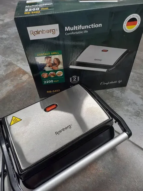 Електрогриль Rainberg RB-5402 2200 Вт сендвічниця з терморегулятором