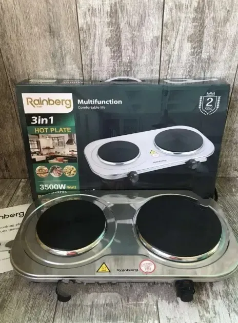Настільна Електрична плитка на 2 конфорки Rainberg RB-007 3500W