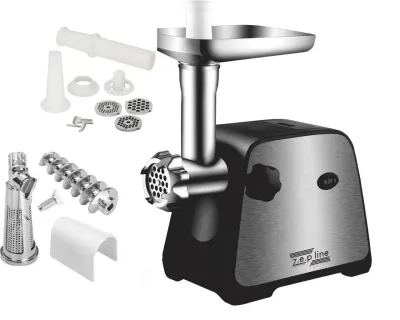 Електрична м'ясорубка із соковижималкою + насадка для приготування ковбас  Zepline ZP-002