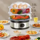 Електрична пароварка 3-рівнева 650Вт, 11л, Sokany SK-07018 / Мантоварка електрична / Електропароварка