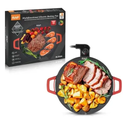 Електрична сковорода 36 см із ручками на 1800Вт із антипригарним покриттям RAF R.5304