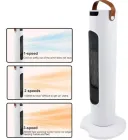 Електричний баштовий обігрівач, тепловентилятор білий, 2000 Вт, 3 режими обігріву