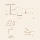 Електричний подвійний масажний молоковідсмоктувач Kinder Goods в комплекті з 2 пляшками для молока + соска, USB