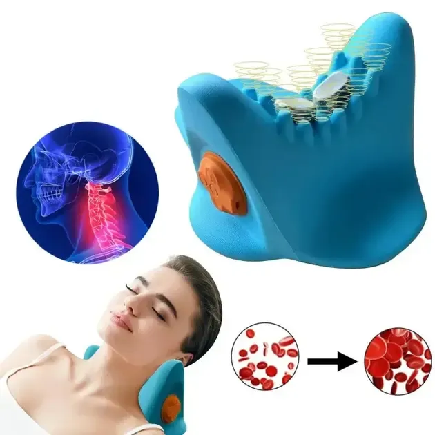 Електричний масажер для шиї LY-471 SPIN PILLOW для зняття м'язової напруги