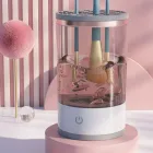 Електричний очищувач пензлів для макіяжу Cleaning Brush 2 в 1 підставка для чищення та сушіння косметичних пензликів
