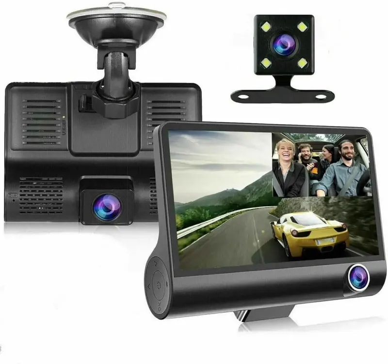 Автомобільний реєстратор 1080P FHD РК-екран 3 камера заднього огляду 170