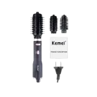Фен KM 8022 щітка гребінець з обертовою насадкою для укладання та завивки волосся з іонізацією автоматична 2в1 Kemei 1000W